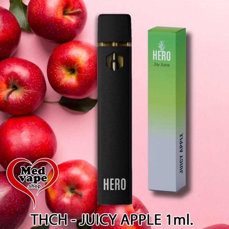 APPLE 8% THCH VAPE 1ml - HERO MEDVAPE WEED THC