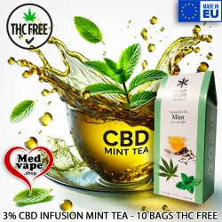 2.5% - 3% CBD INFUSION TEA MINT (20g) - PLANT OF LIFE WEED THC CANNABIS LEGAL MARIJUANA